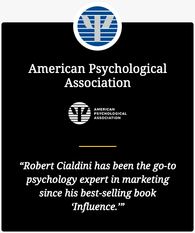 Testimonial Dr Cialdini American Psychological Association