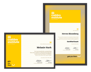 Cialdini Ethical Influence Practitioner course certificate