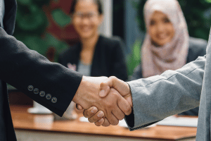 Business people shaking hands