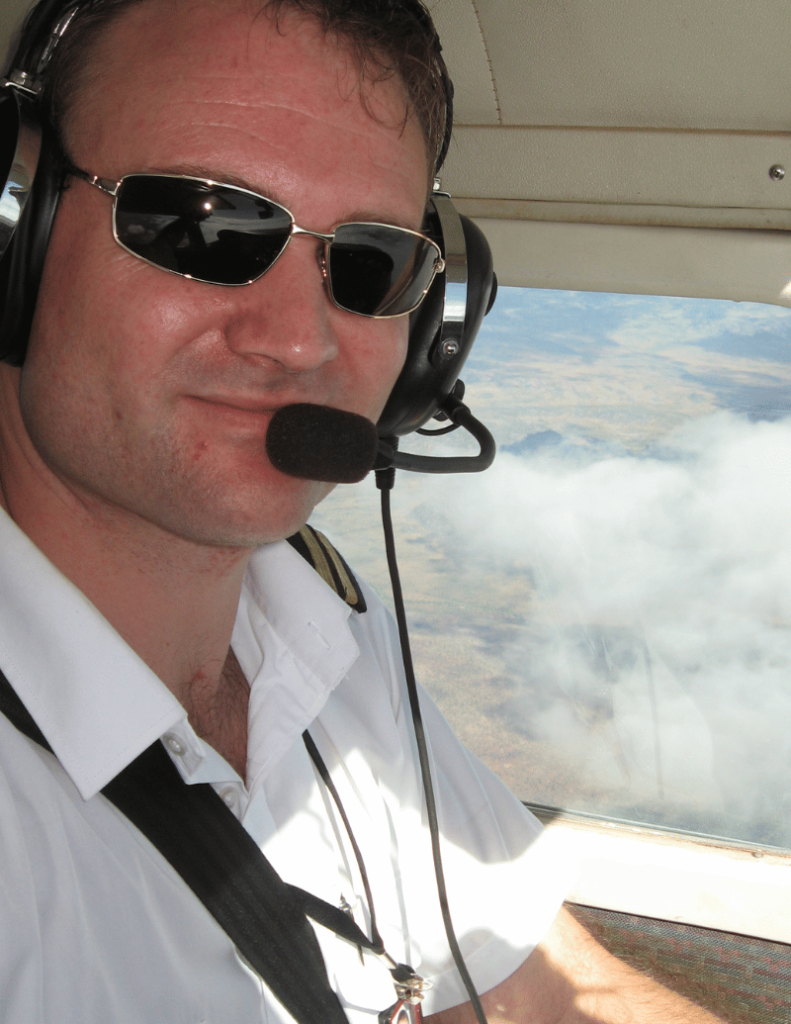 The Cialdini Certified Coach for the Aviation Industry, Patrick van der Burght, as commercial pilot.