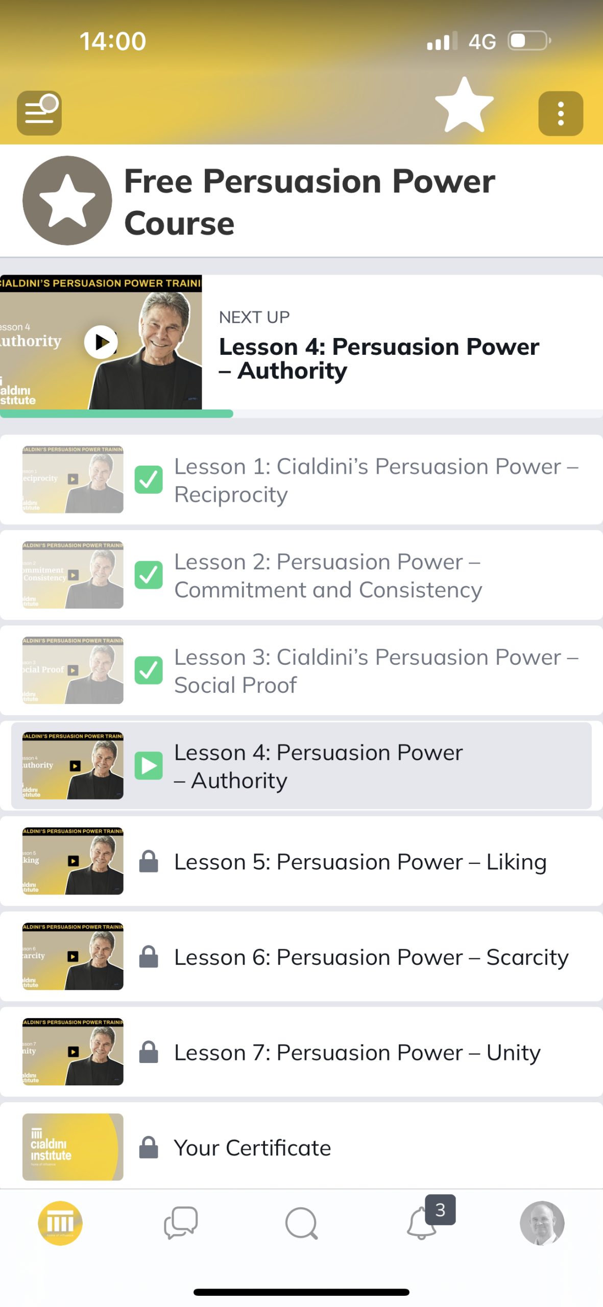 Cialdini Persuasion Power Course on the App