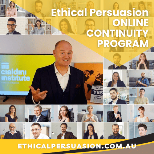 Ethical Persuasion Online Continuity Program to develop or maintain your influence knowledge.