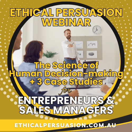 Join this FREE webinar on the science of ethical persuasion, hosted by Cialdini Certified Trainer Patrick van der Burght