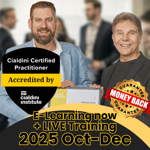 Cialdini Certified Practitioner Course with Live Training Sessions, starting October 2025 - with 100% Money Back Guarantee