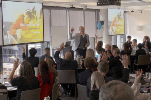 Patrick van der Burght gets much audience engagement when speaking on ethical persuasion
