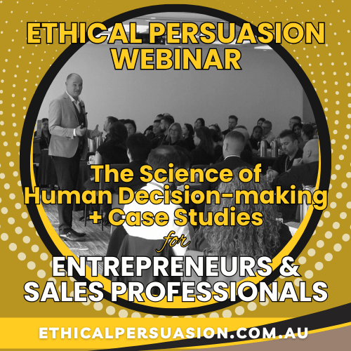 Join this FREE webinar on the science of ethical persuasion, hosted by Cialdini Certified Trainer Patrick van der Burght