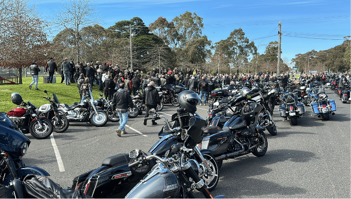 Harley Davidson United We Ride Event pre-ride safety brief